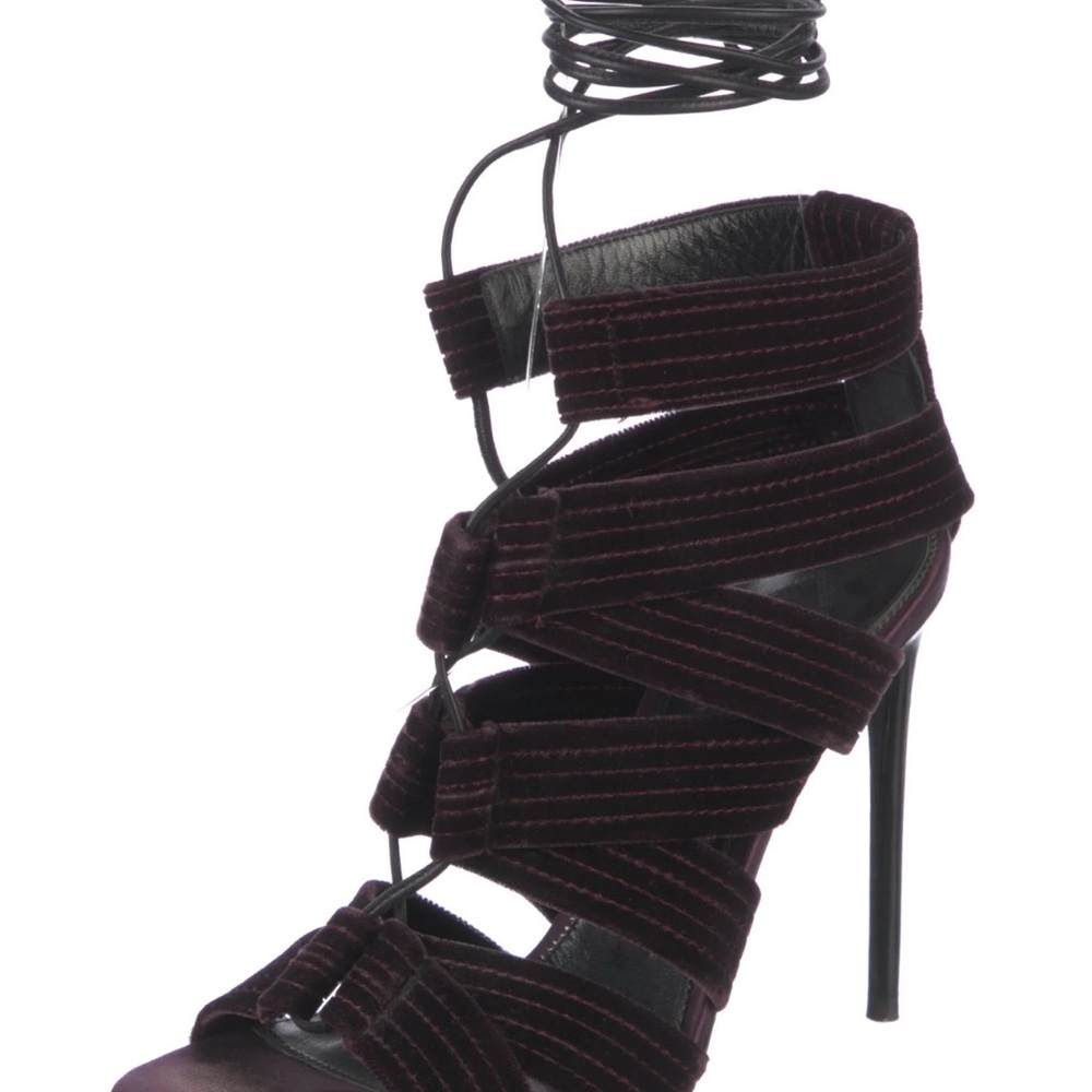Tom Ford Dark Velvet Strappy Heels